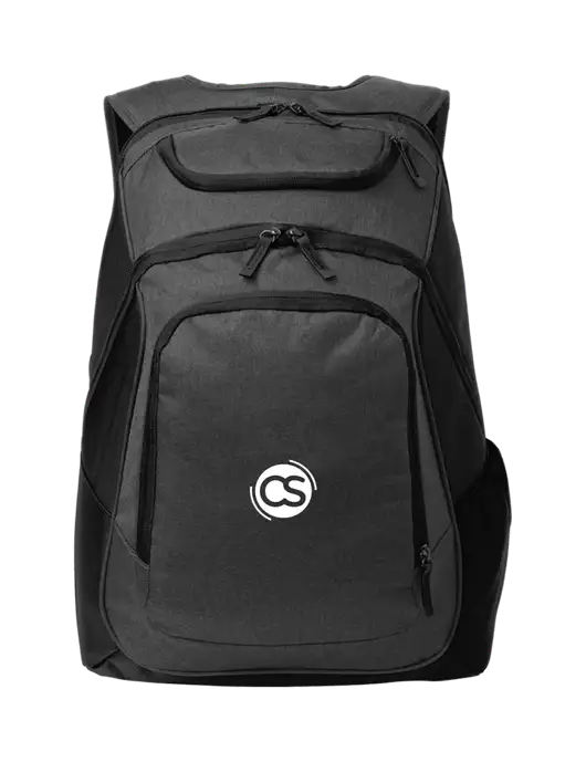 Executive Graphite Heather/Black Laptop Backpack w/CS Logo