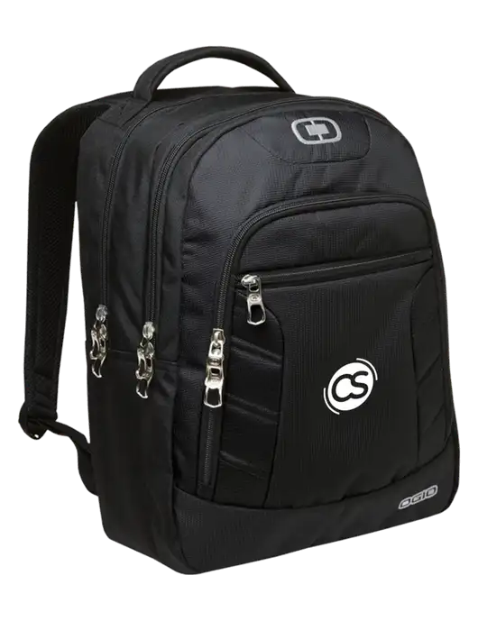 OGIO Black/Silver Colton Laptop Backpack
 w/CS Logo