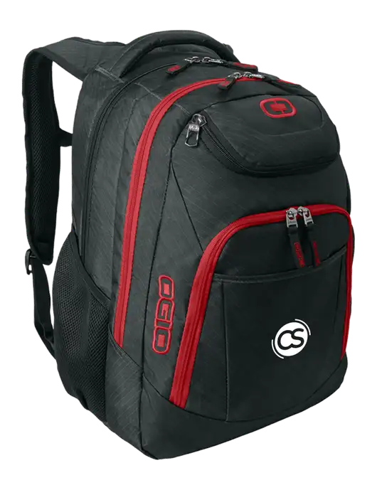 OGIO Dark Grey/Red Excelsior Laptop Backpack w/CS Logo