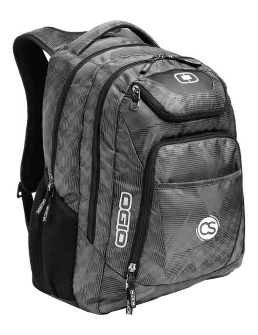 OGIO Race Day Silver Excelsior Laptop Backpack w/CS Logo