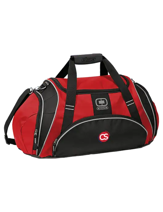 OGIO Red Crunch Duffel
 w/CS Logo