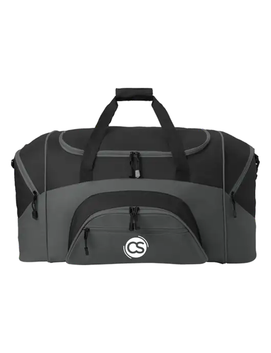 Standard Colorblock Black/Dark Grey Sport Duffel w/CS Logo