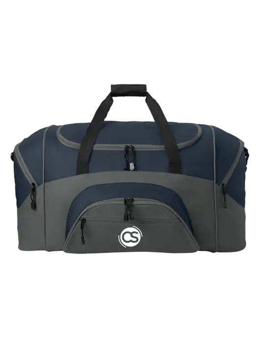 Standard Colorblock Navy/Dark Grey Sport Duffel w/CS Logo