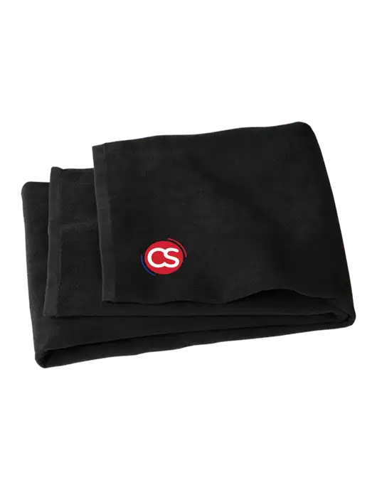 Black Beach Towel w/CS Logo