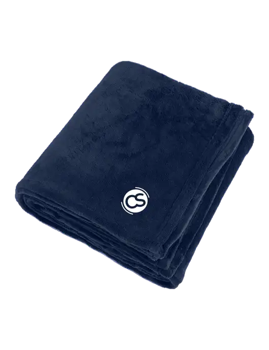 Oversized Deep Navy Ultra Plush Blanket w/CS Logo