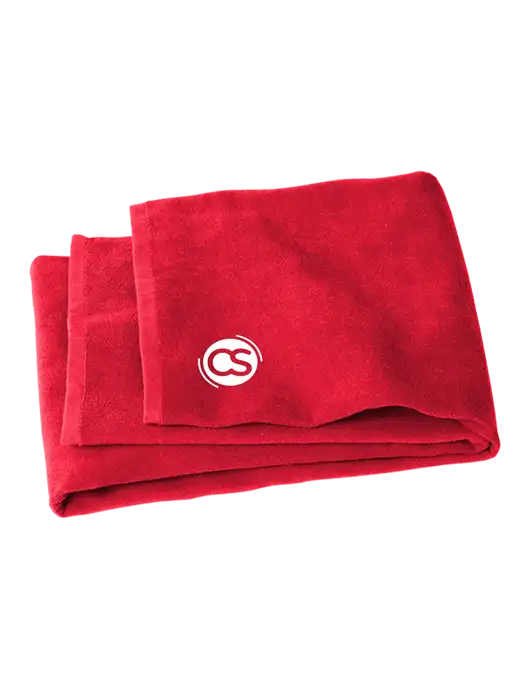 Red Beach Towel w/CS Logo