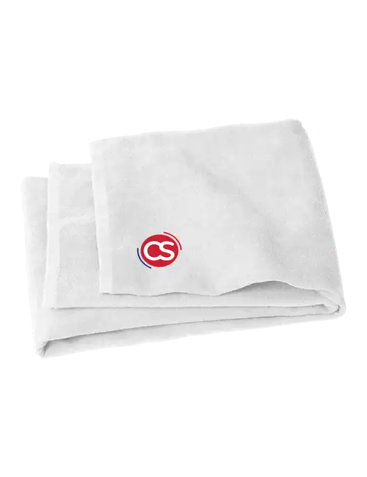 White Beach Towel w/CS Logo