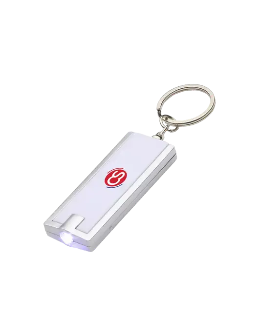 Simple Touch White LED Keychain w/CS Logo